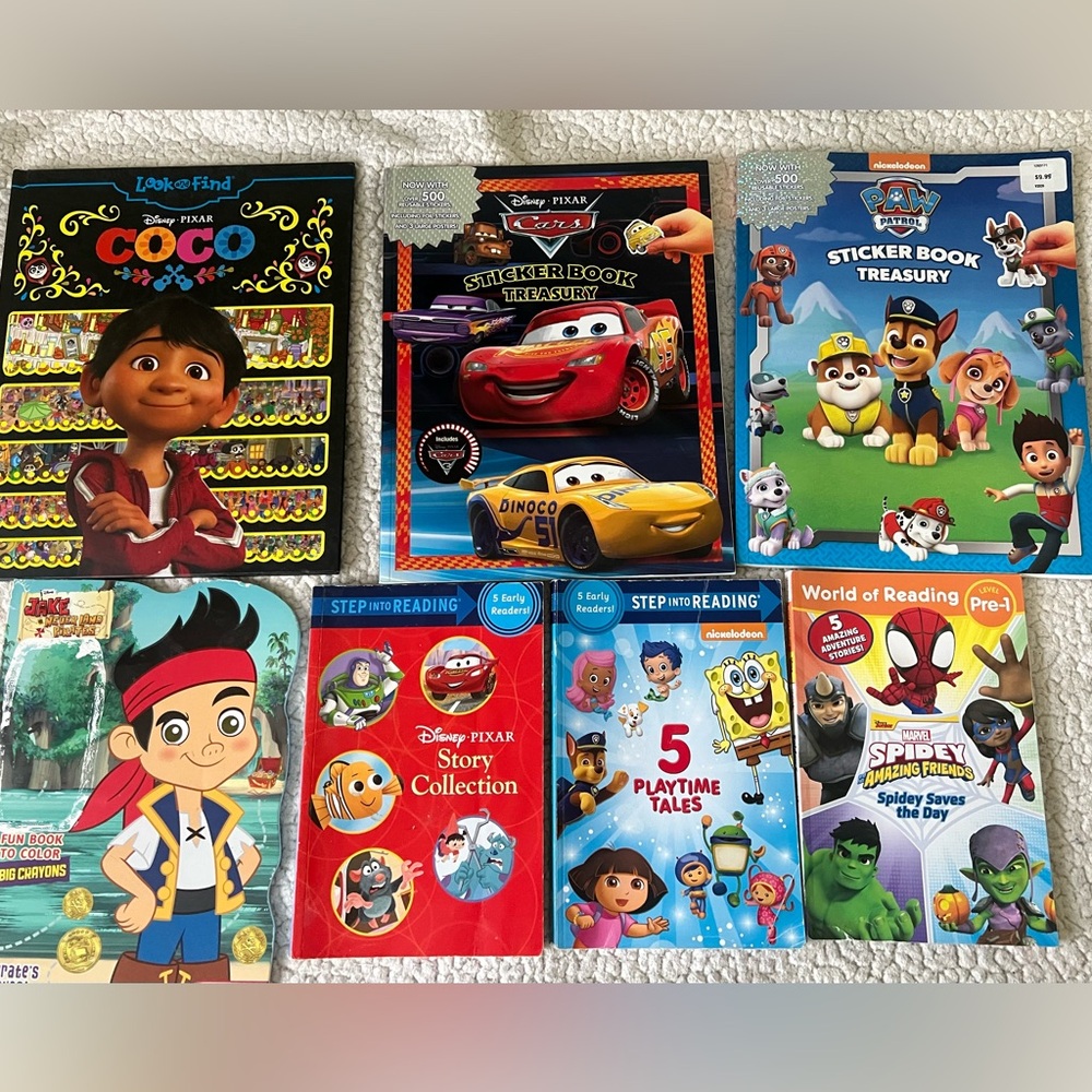 Disney Childrens Books Assorted NWT Sticker, Look & Find, Coloring, Level 1 Read